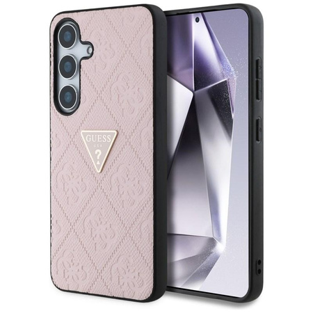 Guess Hot Stamp 4G Pattern Triangle Metal Logo - Hülle für Samsung Galaxy S25 (rosa)