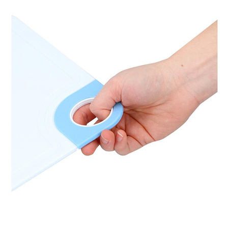 Plastic Cutting Board, Alpina with Handle, Blue