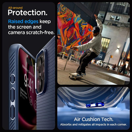 Spigen Liquid Air - Case for iPhone 15 Pro (Navy Blue)