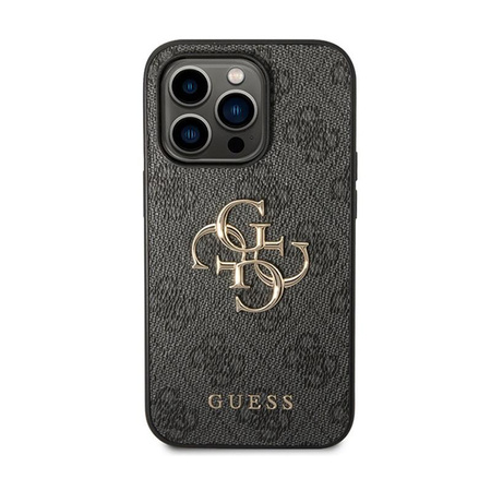 Guess 4G Big Metal Logo - pouzdro pro iPhone 15 Pro Max (šedé)