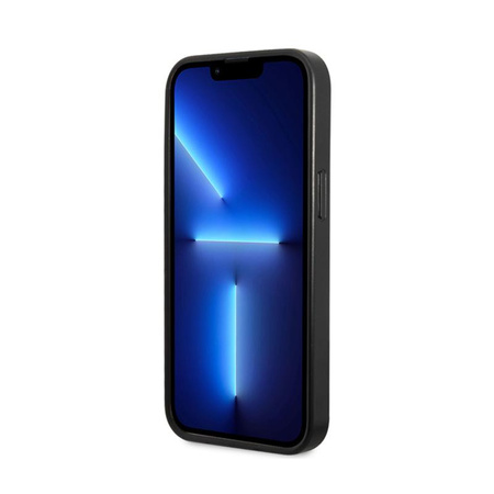 Guess Leather 4G Stamped - iPhone 15 Case (noir)