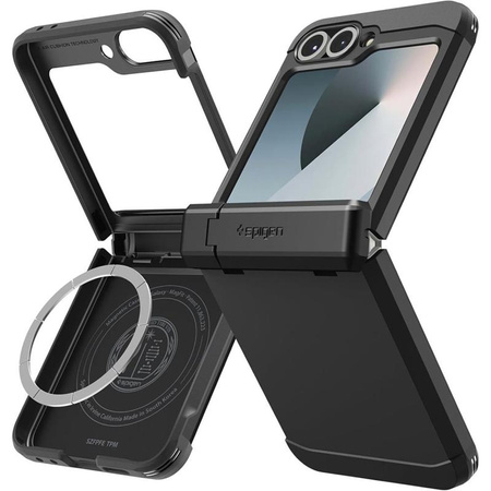 Spigen Tough Armor Pro Mag Mag MagSafe - tok Samsung Galaxy Z Flip 6 / 7 FE (fekete)