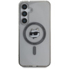 Karl Lagerfeld Knopf Choupette Kopf gedruckt Logo MagSafe - Samsung Galaxy S25 Fall (schwarz)