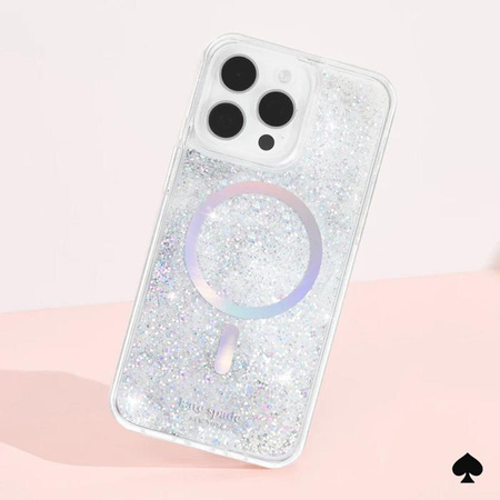 Kate Spade New York Liquid Glitter MagSafe - iPhone 15 Pro tok (Opál irizáló)