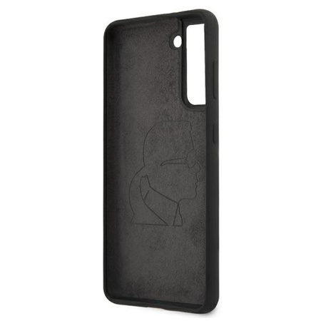 Pouzdro Karl Lagerfeld Fullbody Silicone Iconic - Samsung Galaxy S21 (černé)