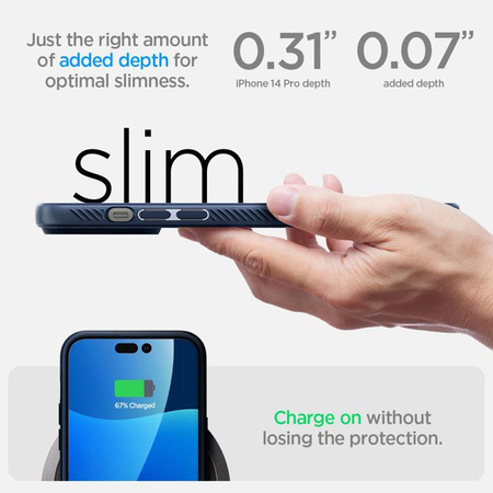 Spigen Liquid Air - Etui do iPhone 14 Pro (Granatowy)