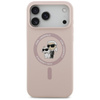Karl Lagerfeld Silicone Karl & Choupette Ring MagSafe - Hülle iPhone 17 Pro Max (rosa)