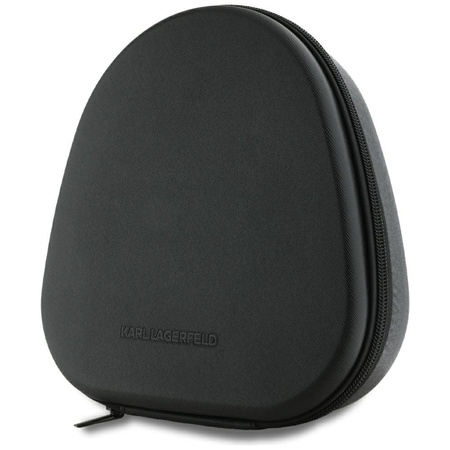 Karl Lagerfeld Saffiano Elongated - Bezdrátová Bluetooth ANC + ENC sluchátka přes uši (černá)