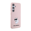 Karl Lagerfeld Silikonové pouzdro Choupette - Samsung Galaxy S24+ (růžové)