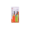 Gas lighter for barbecue / kitchen 14 cm 2 pcs. (orange / green)