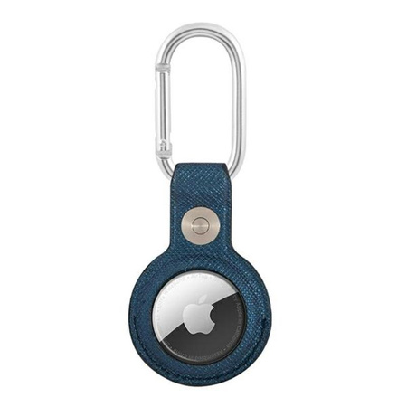 Guess Saffiano Script Dog Clip - AirTag Case (blue)