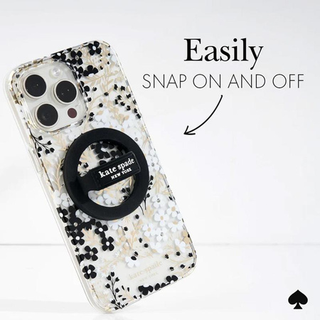 Kate Spade New York Magnetic Loop Grip - MagSafe Finger Holder (Black)