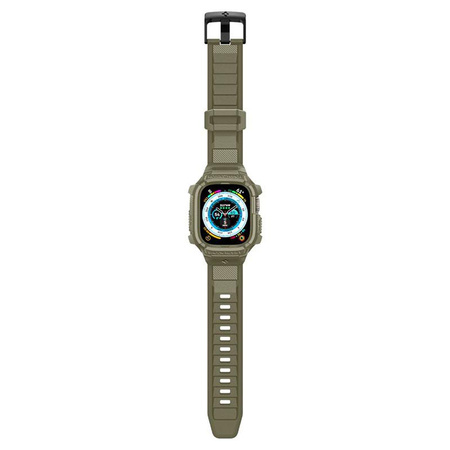 Spigen Rugged Armor Pro - Bracelet avec étui pour Apple Watch Ultra 49 mm (Vintage Khaki)