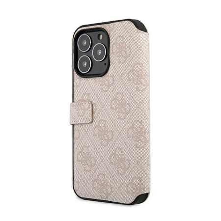 Guess Booktype 4G Big Metal Logo - Coque iPhone 13 Pro Max (rose)