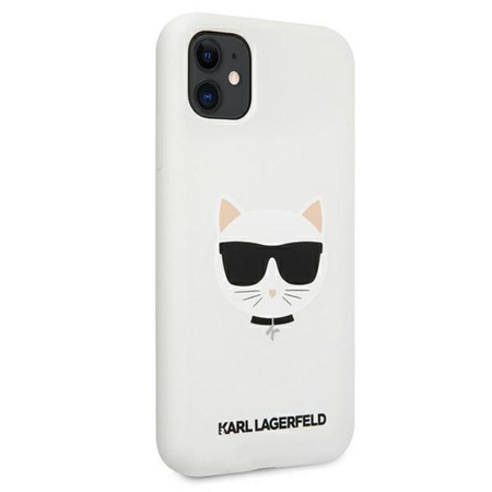 Karl Lagerfeld Choupette Head szilikon - iPhone 11 tok (fehér)