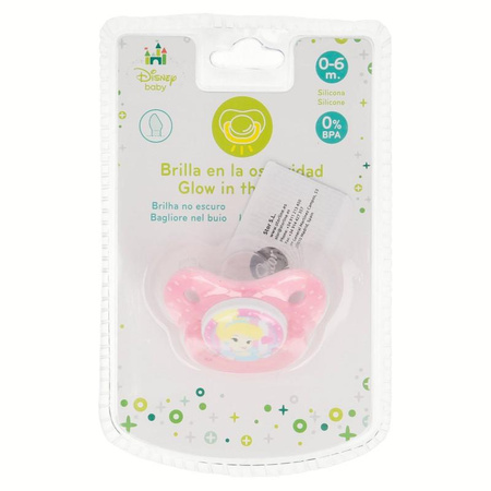 Princess - Silicone pacifier in anatomical shape 0 - 6 m (glow in the dark)