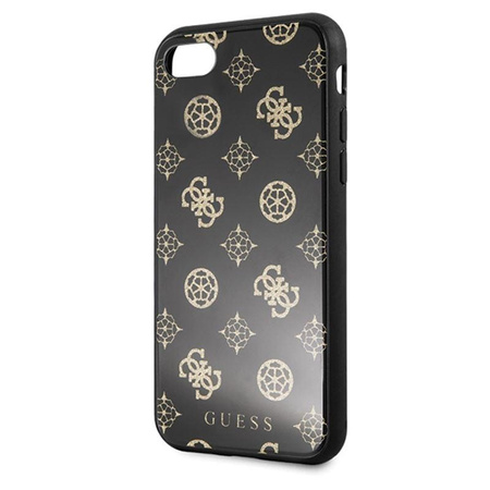 Guess Dupla rétegű csillogó tok Peony G - iPhone SE 2020 / 8 / 7 tok (fekete)