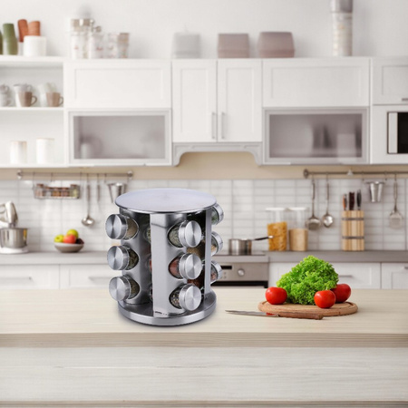 Stojak Obrotowy na Przyprawy ze Słoiczkami Organizer Kuchenny Alpina