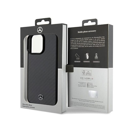 Mercedes Carbon Fiber Dynamic - Coque pour iPhone 15 Pro Max (noir)