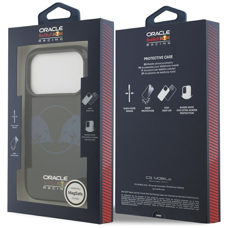 Průhledný kryt Red Bull IML Two Bulls MagSafe pro iPhone 17 Pro (tmavě modrý)