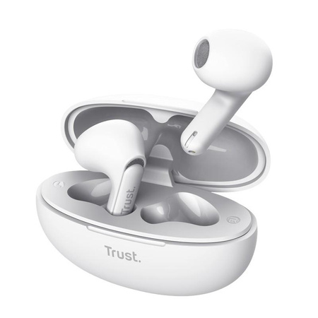 Trust Yavi - TWS Bluetooth Wireless In-Ear Headphones with Charging Case & ENC (White)