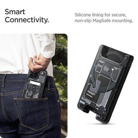 Spigen Ultra Hybrid MagSafe Wallet - Portefeuille magnétique (Zero One)