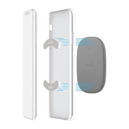 Moshi SnapTo Wall Mount - Magnetische Wandhalterung (Stone Gray)