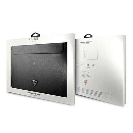 Guess Saffiano Triangle Logo Sleevee - 16" Notebook Case (black)