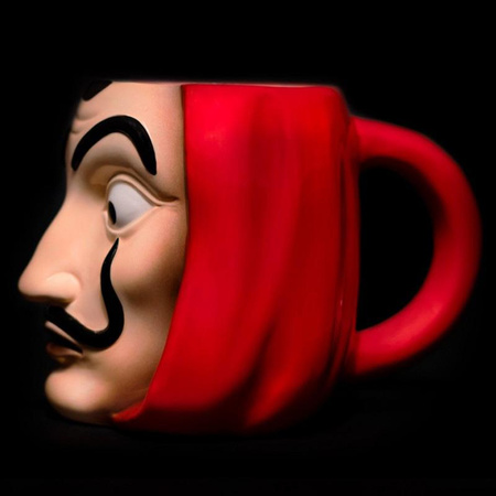 House of Paper - Kerámia bögre 3D ajándékdobozban 350 ml (Salvador Dali maszk)