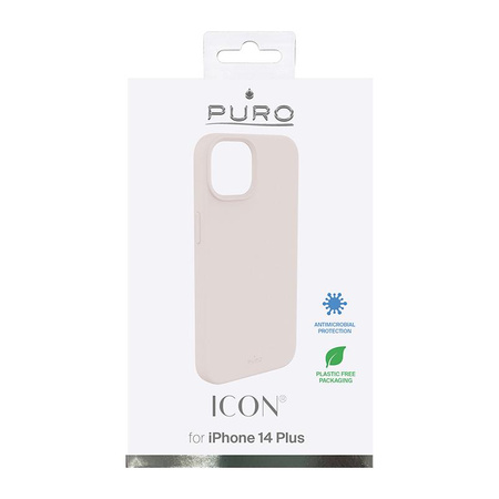 PURO ICON Cover - pouzdro pro iPhone 14 Plus (pískově růžová)