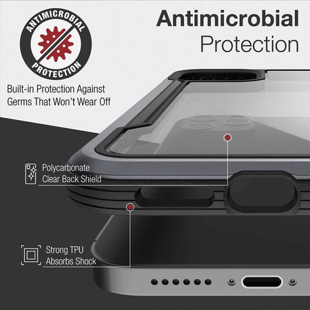 X-Doria Raptic Shield Pro - iPhone 13 Pro Case (Anti-bacterial) (Red)