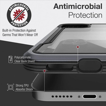X-Doria Raptic Shield Pro - Etui iPhone 13 Pro (Anti-bacterial) (Iridescent)