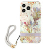Guess Flower Cord - Etui ze smyczką iPhone 13 Pro (Purple)