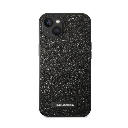 Karl Lagerfeld Glitter Plaque Logo - Hülle für iPhone 14 Plus (Schwarz)