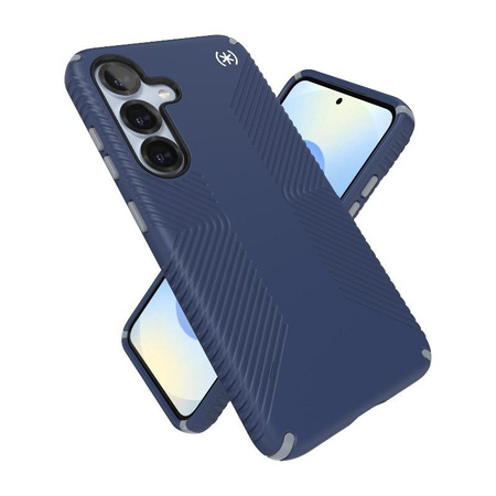 Speck Presidio2 Grip Magnet - Samsung Galaxy S25 / 24 MagSafe Case (Coastal Blue/Dust Gray/White)