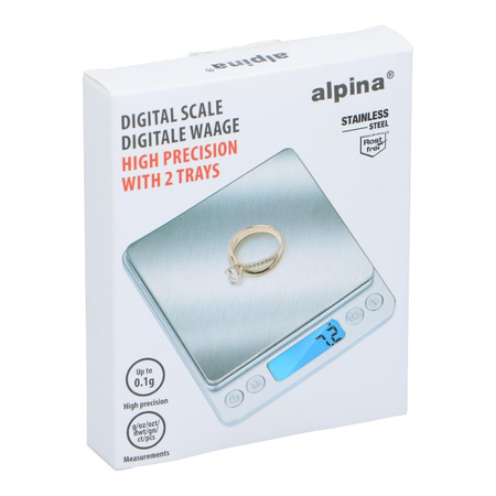 Alpina - Precision digital scale with 2 trays