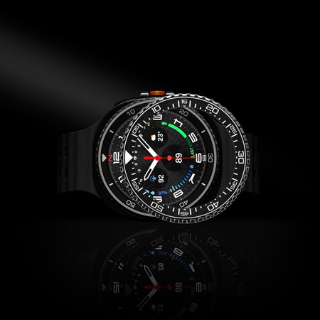 Spigen Bezel Tune Pro Diver - Pouzdro / Ochranný rámeček pro Samsung Galaxy Watch 8 Classic 46 mm (Silver)