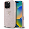 Guess Hot Stamp 4G Pattern Triangle Metal Logo - pouzdro pro iPhone 16 Pro (růžové)