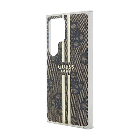 Guess IML 4G Gold Stripe - Samsung Galaxy S24 Ultra Case (brown)