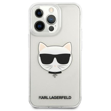Karl Lagerfeld Choupette Head - pouzdro pro iPhone 13 Pro (průhledné)