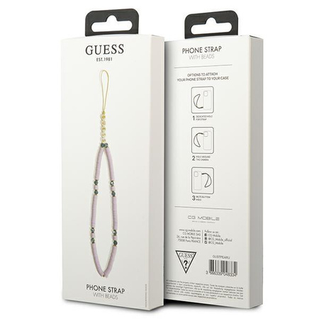 Guess Phone Strap Beads Heishi - Phone Pendant 25 cm (Lilac)