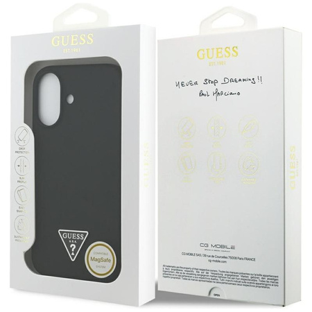 Guess Silicone Triangle Logo MagSafe - iPhone 17 Case (black)