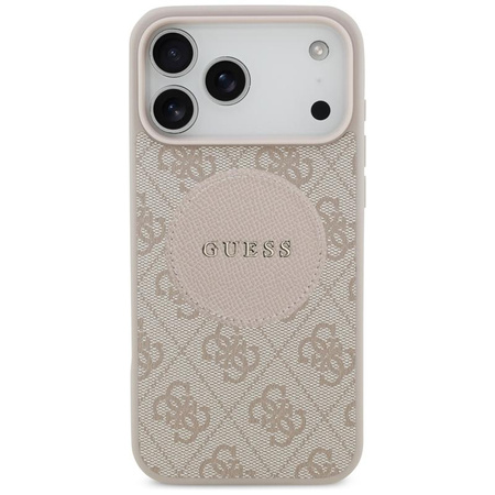 ETUI DO IPHONE 17 PRO MAX do MAGSAFE GUESS ORYGINALNE RÓŻOWE SKÓRZANE MODNE