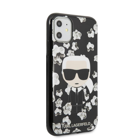 Karl Lagerfeld Iconic Karl Flower - iPhone 11 Case (black)
