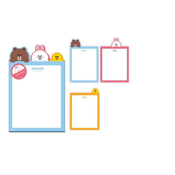 LINE FRIENDS - Agenda / cahier de bureau 3 x A5