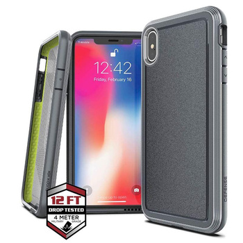 X-Doria Defense Ultra - Pancéřované hliníkové pouzdro pro iPhone Xs Max (pádový test 4 m) (šedé)