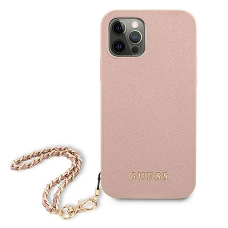 Guess Saffiano Chain - iPhone 12 Pro Max tok (rózsaszín)