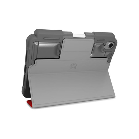 STM Dux Plus - Étui blindé iPad mini 7 (2024) / mini 6 (2021) MIL-STD-810G avec support Apple Pencil (Rouge)
