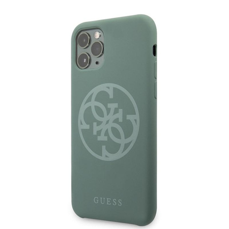 Guess Silicone 4G Tone to Tone - Etui iPhone 11 Pro (khaki)