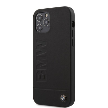 Coque en cuir Bmw Hot Stamp - iPhone 12 / iPhone 12 Pro Case (noir)